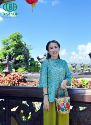 Đồ Lam Bộ Sợi Tơ Tằm 