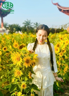 Bộ Bà Ba Lụa Chữ Thọ Hàng Thiết Kế Túi Lộc