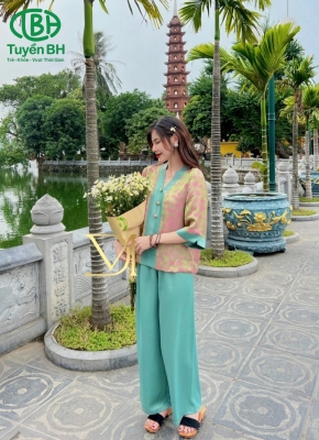 Đồ Lam Tơ Tằm 3 Cúc 