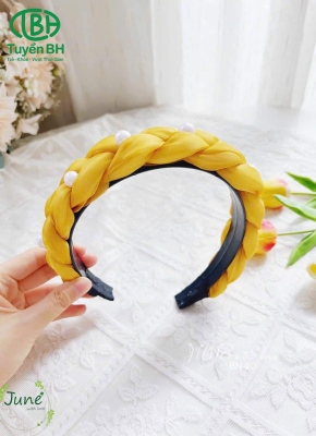 Cài tóc tết đính ngọc Vàng