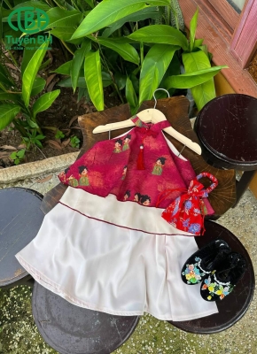 Bộ yếm Nguyệt phối chân váy Đỏ