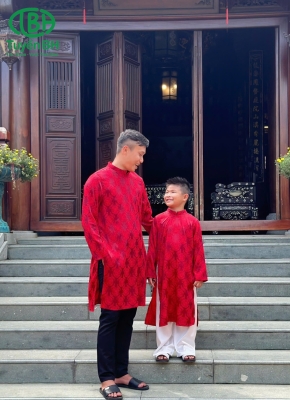 Áo dài Nam Sơn cho Bố Đỏ