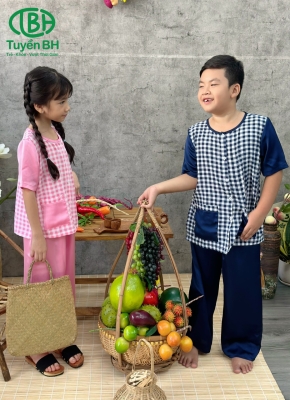 Bà ba caro màu Xanh Dương 