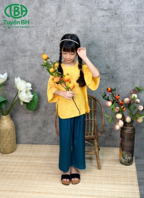 Bộ 6 cúc bé gái màu Vàng