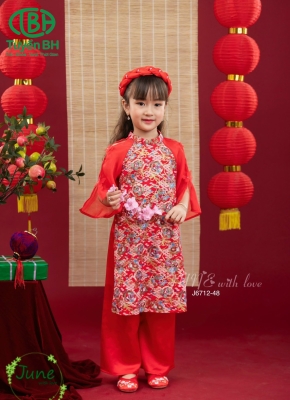 Áo dài tay bướm Đỏ