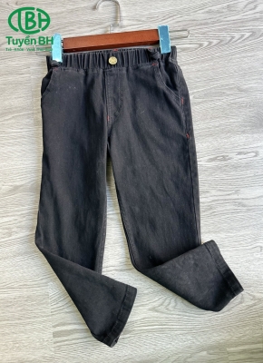 Quần kaki Đen lưng thun bé trai