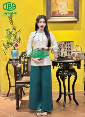 Set Tầm Khuê 5 cúc ngọc Trắng