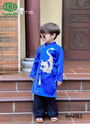 Áo dài Kim Long Xanh dương 