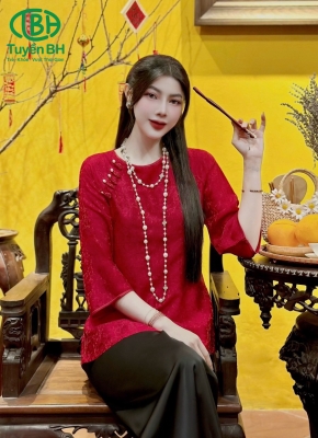 Set Tầm Khuê 5 cúc ngọc Đỏ