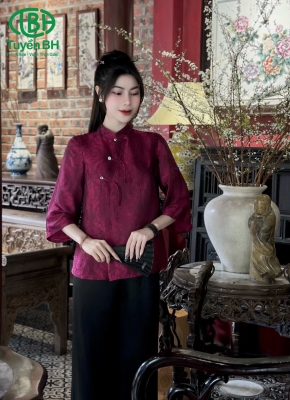 Set tằm thọ rơi 3 cúc Tím
