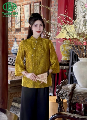 Set tằm thọ rơi 3 cúc Vàng