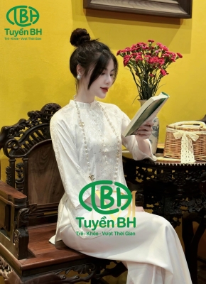 Bộ lam tơ tằm mới màu Trắng 