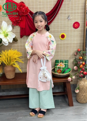 Áo dài linen Xuân Hoa Hồng 