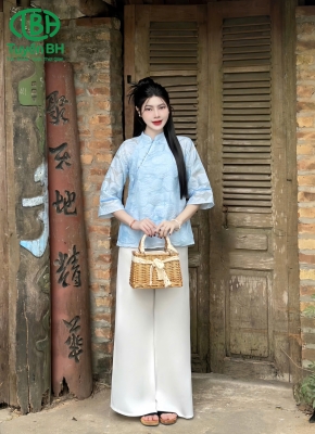 Bộ gấm hoa hồng Xanh dương