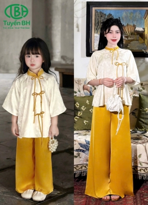Bộ Mẹ Và Bé Hồ Điệp Be Vàng