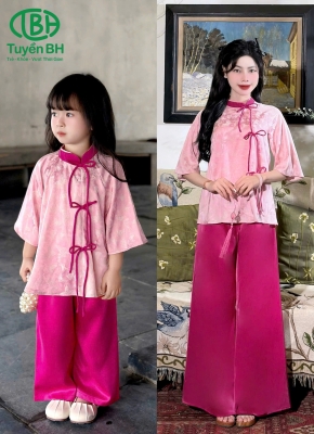 Bộ lam Mẹ Và Bé Hồ Điệp hồng