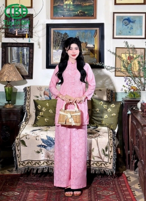 Bộ lam lót hầu màu hồng