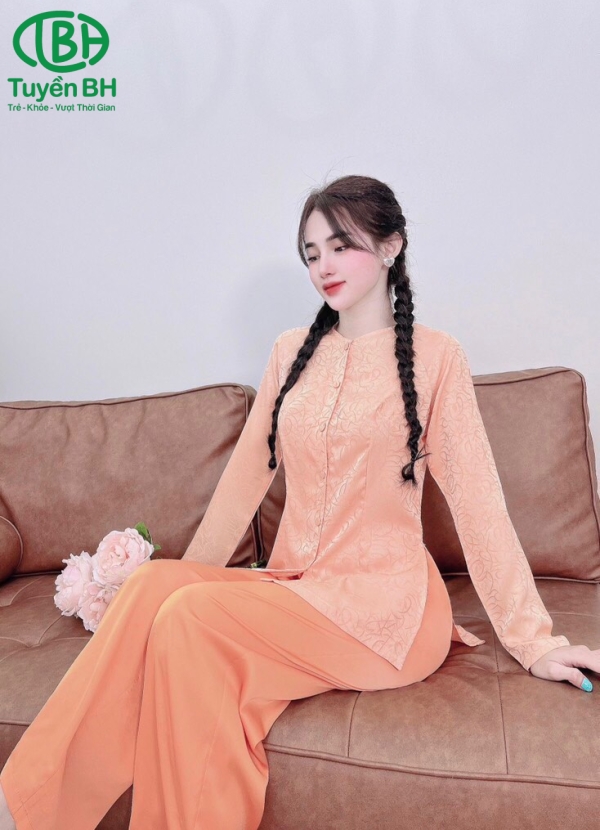 Đồ Bà Ba Tay Dài - Áo Cam Quần Cam 
