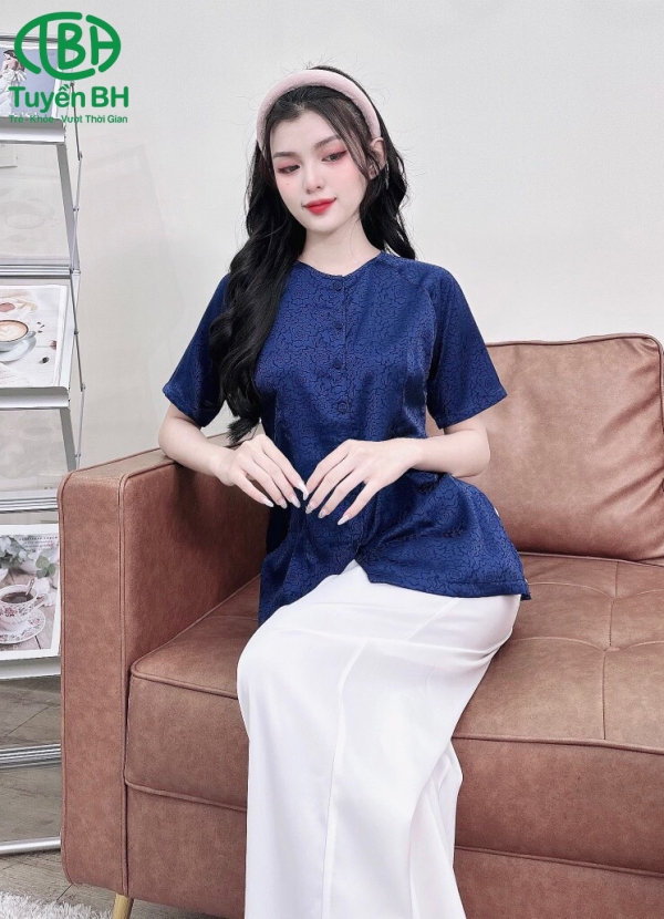 Đồ Bà Ba Tay Ngắn - Màu Xanh Dương