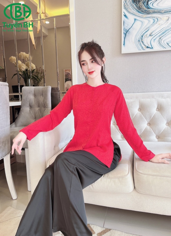 Đồ Bà Ba Tay Dài - Màu Đỏ Tươi 