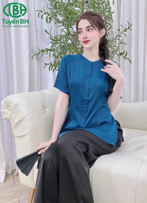 Đồ Bà Ba Tay Ngắn - Màu Xanh Dương Nhạt