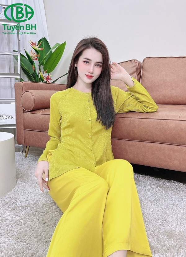 Đồ Bà Ba Tay Dài - Màu Vàng Gold