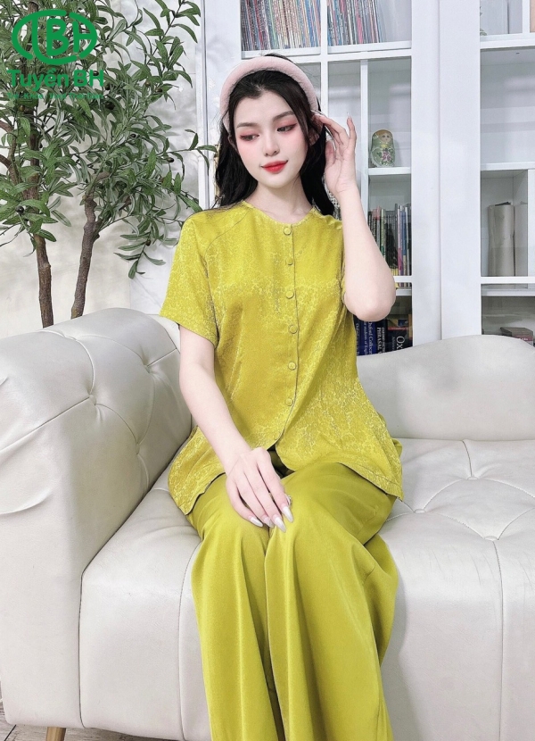 Đồ Bà Ba Tay Ngắn - Màu Vàng Gold