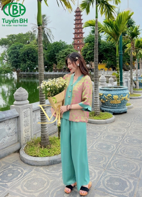 Đồ Lam Tơ Tằm 3 Cúc 