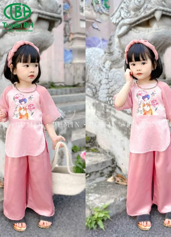 Bộ lụa gấm màu Hồng 