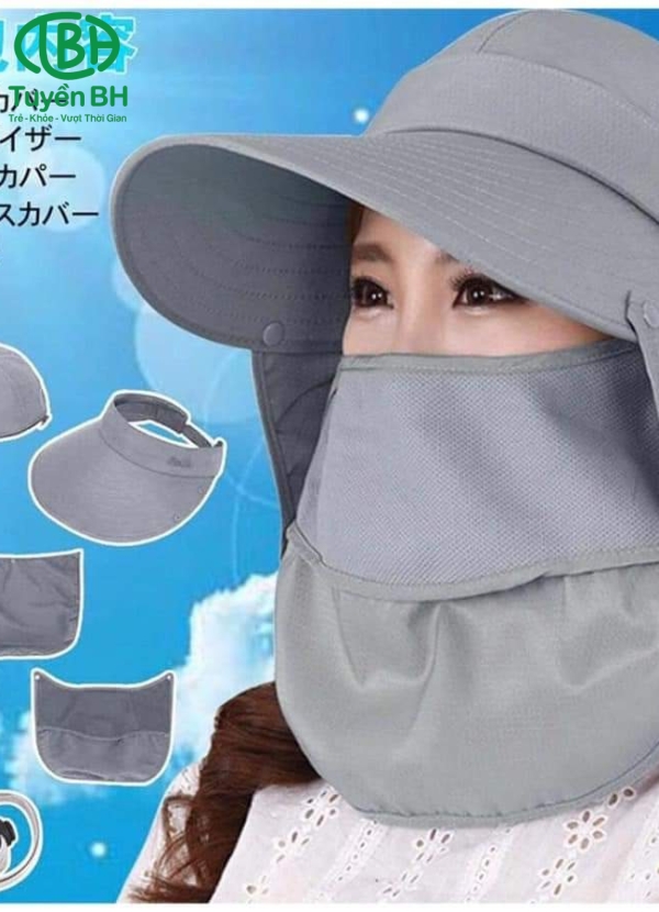 Nón chống nắng tia UV Nhật Xanh dương 