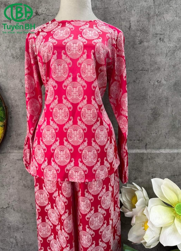 Bộ lam chữ thọ Hồng thiết kế thủ công tay lồng đèn