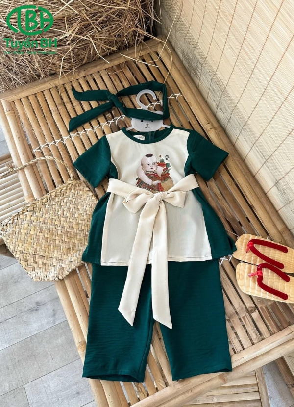Bà ba bống bang bé trai Xanh