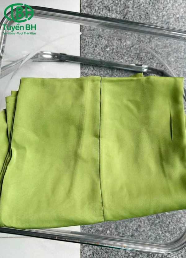 Quần bà ba lụa Xanh mạ