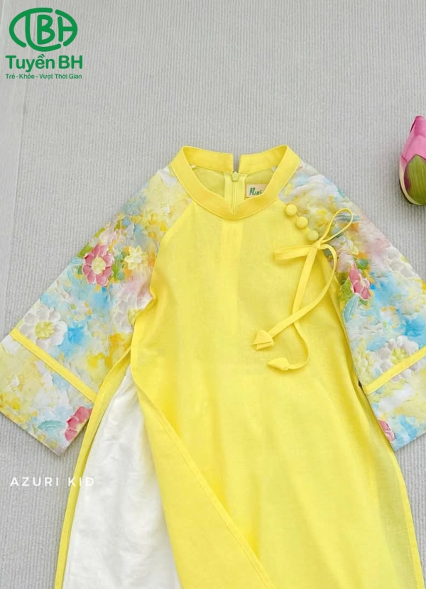 Áo dài linen Xuân Hoa Đỏ