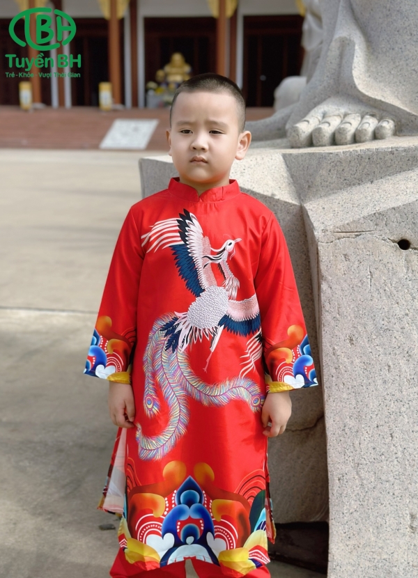 Áo dài Đỏ con phượng hoàng 