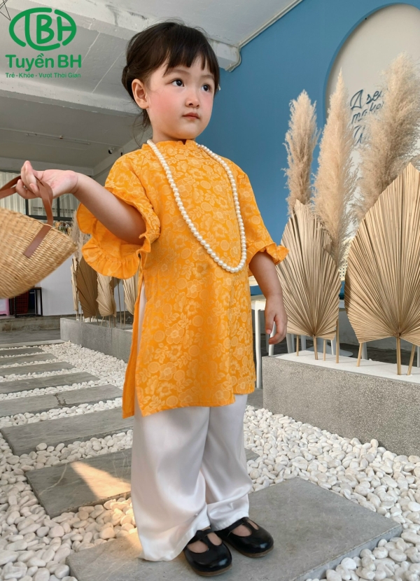 Áo dài Hỷ Chi màu Vàng 