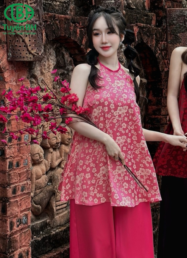 Yếm hoa đào Xanh dương 