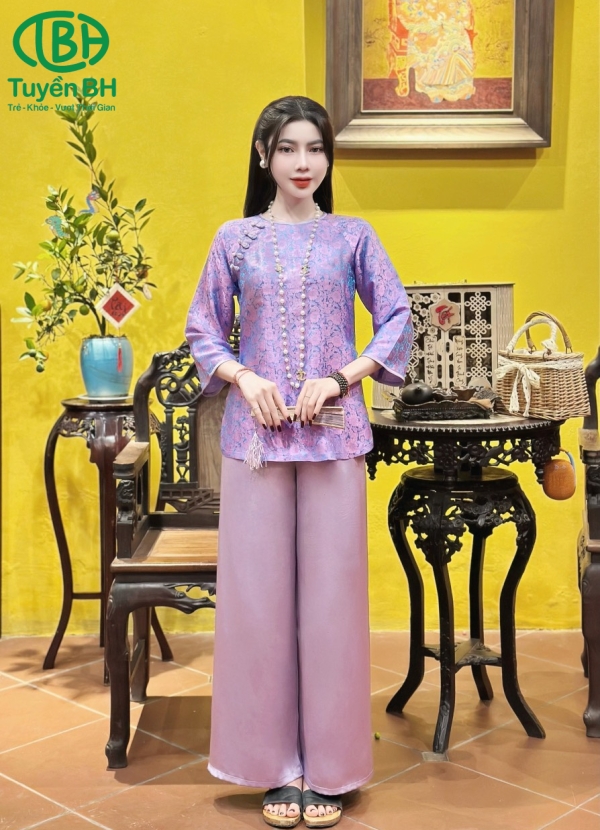 Set Tầm Khuê 5 cúc ngọc Trắng 