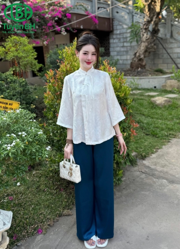 Set tằm thọ hoa rơi Xanh dương 