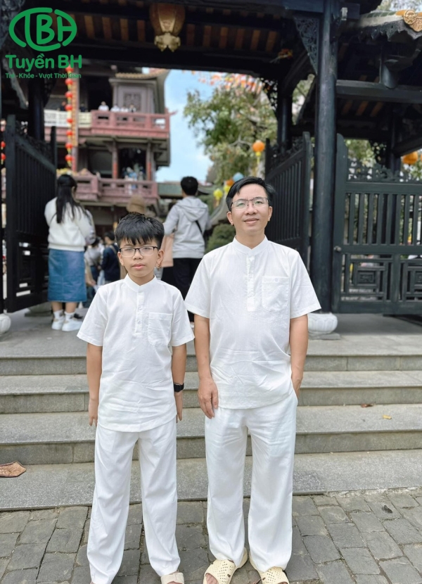 Bộ pháp phục Trắng ngồi thiền cho nam tay ngắn 