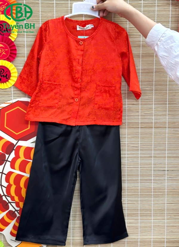 Bà ba lụa Hồng sen tay lở họa tiết mới
