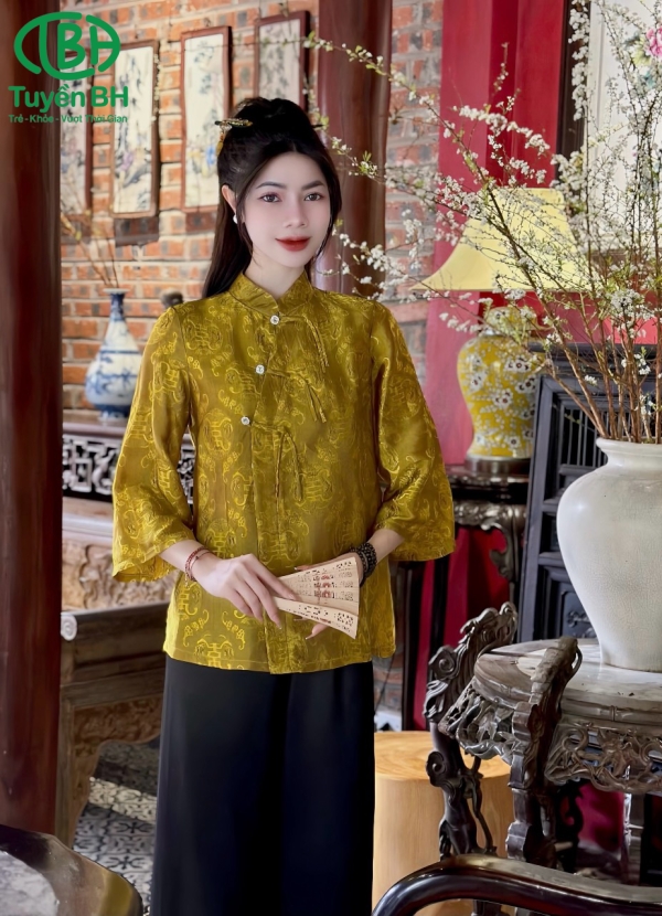 Set tằm thọ rơi 3 cúc Tím