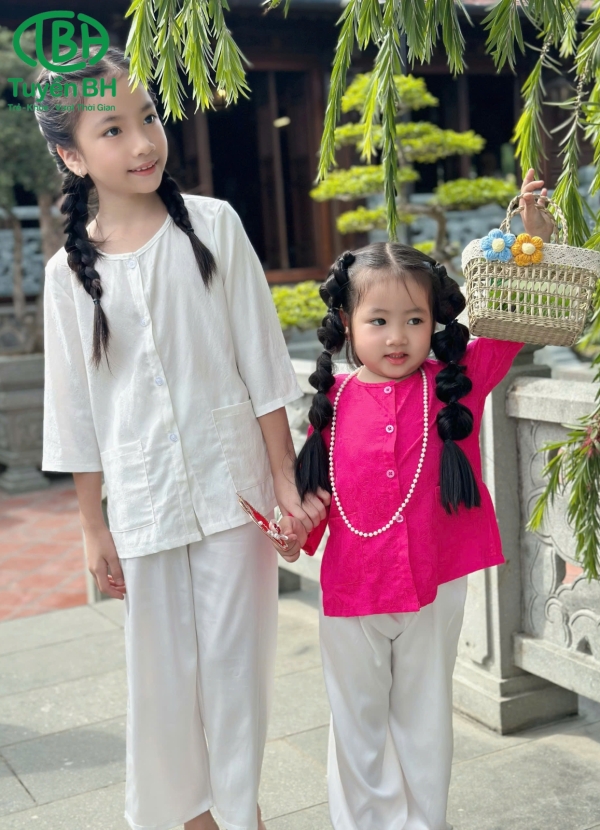 Bà ba lụa Hồng sen tay lở họa tiết mới