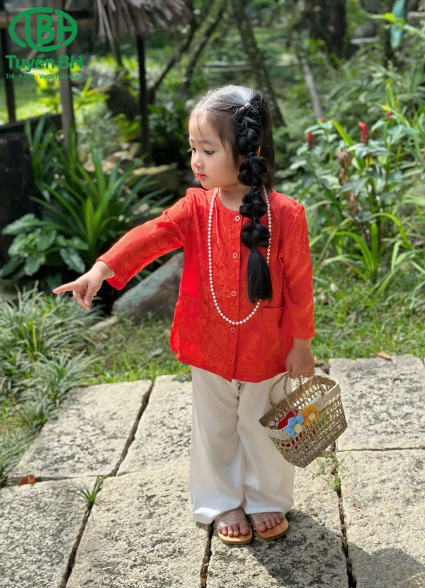 Bà ba lụa Đỏ tay lở họa tiết mới