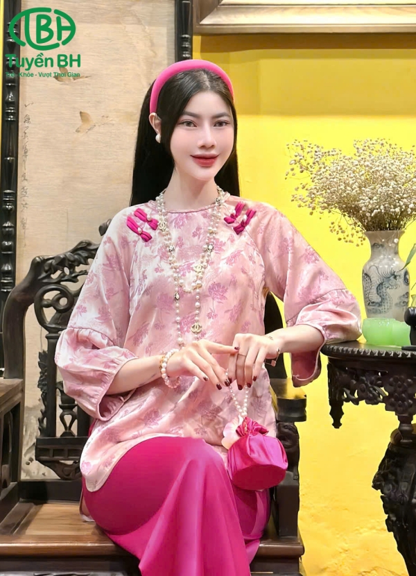 Bộ lam tay lồng đèn màu xanh 