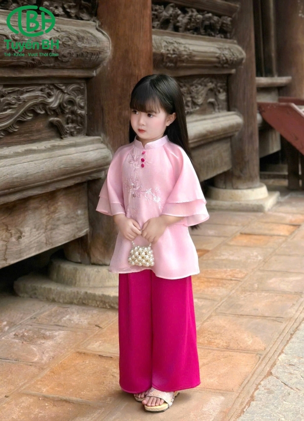 Set von tơ mẹ và bé của màu hồng