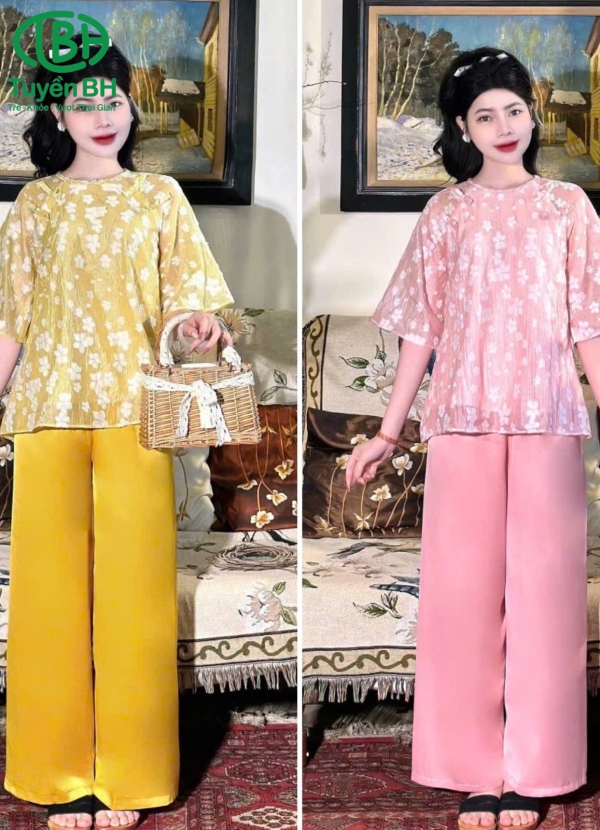 Bộ von tơ hoa mai vàng