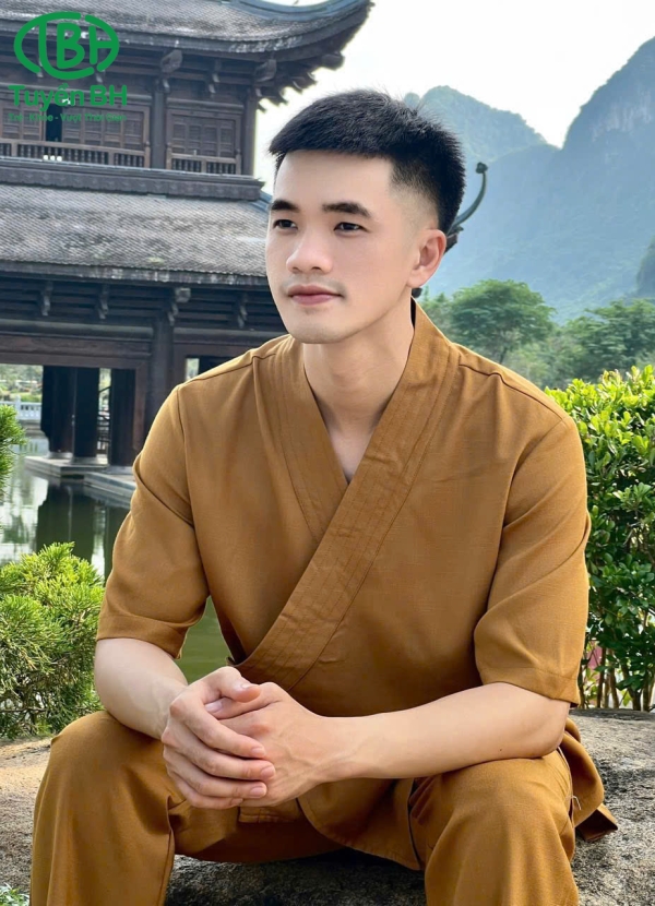 Bộ Lam Nam Vạt Hò Chéo Trơn LAM