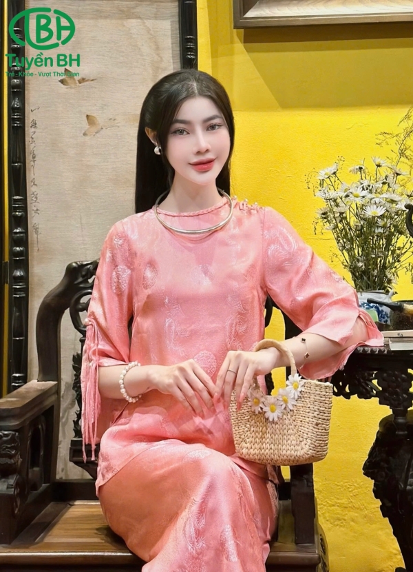 SET TƠ TẰM CỔ TẾT SANG TRỌNG màu xám