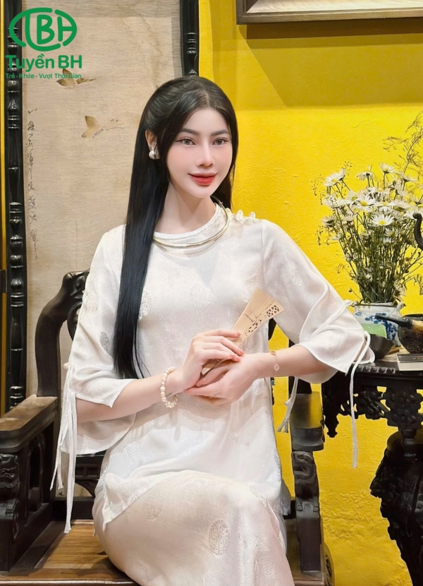SET TƠ TẰM CỔ TẾT SANG TRỌNG màu sen đậm